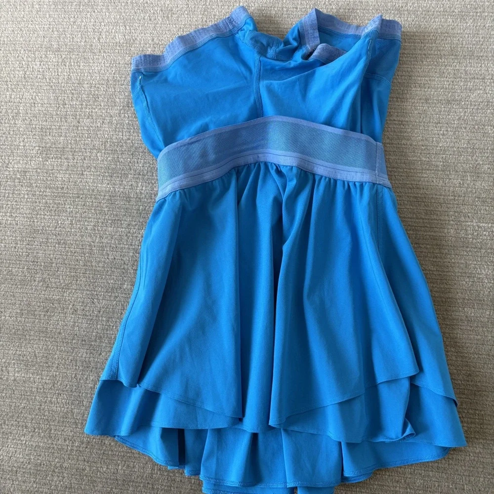 Lululemon Blue Court Rival High Rise Skort Skirt Women's Size 6 LW8ABJT Tennis